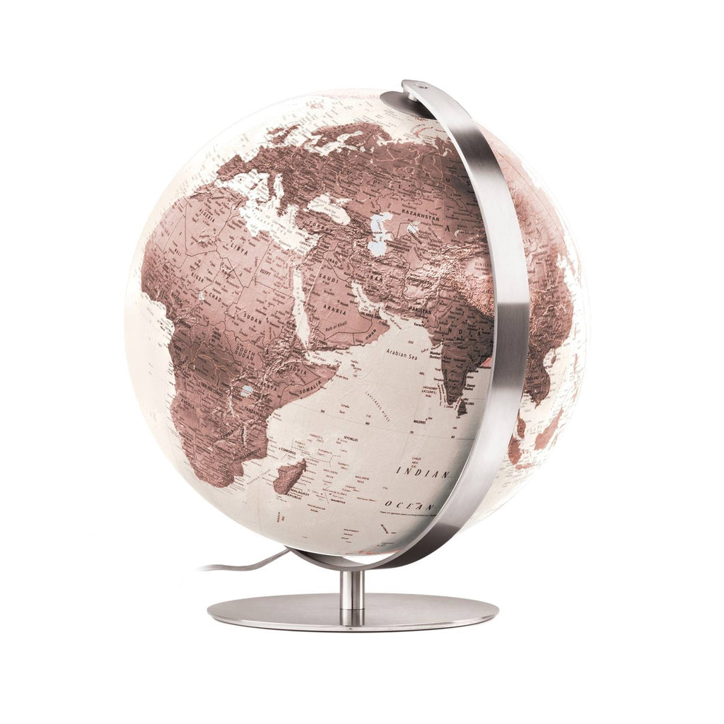 Räthgloben Design-Leuchtglobus, handkaschiert, 37cm D, 42cm H, Detailansicht