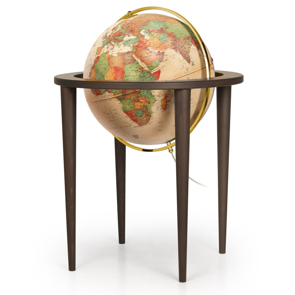 Räthgloben Stand-Leuchtglobus 50 cm Hartholzgestell, beleuchtet
