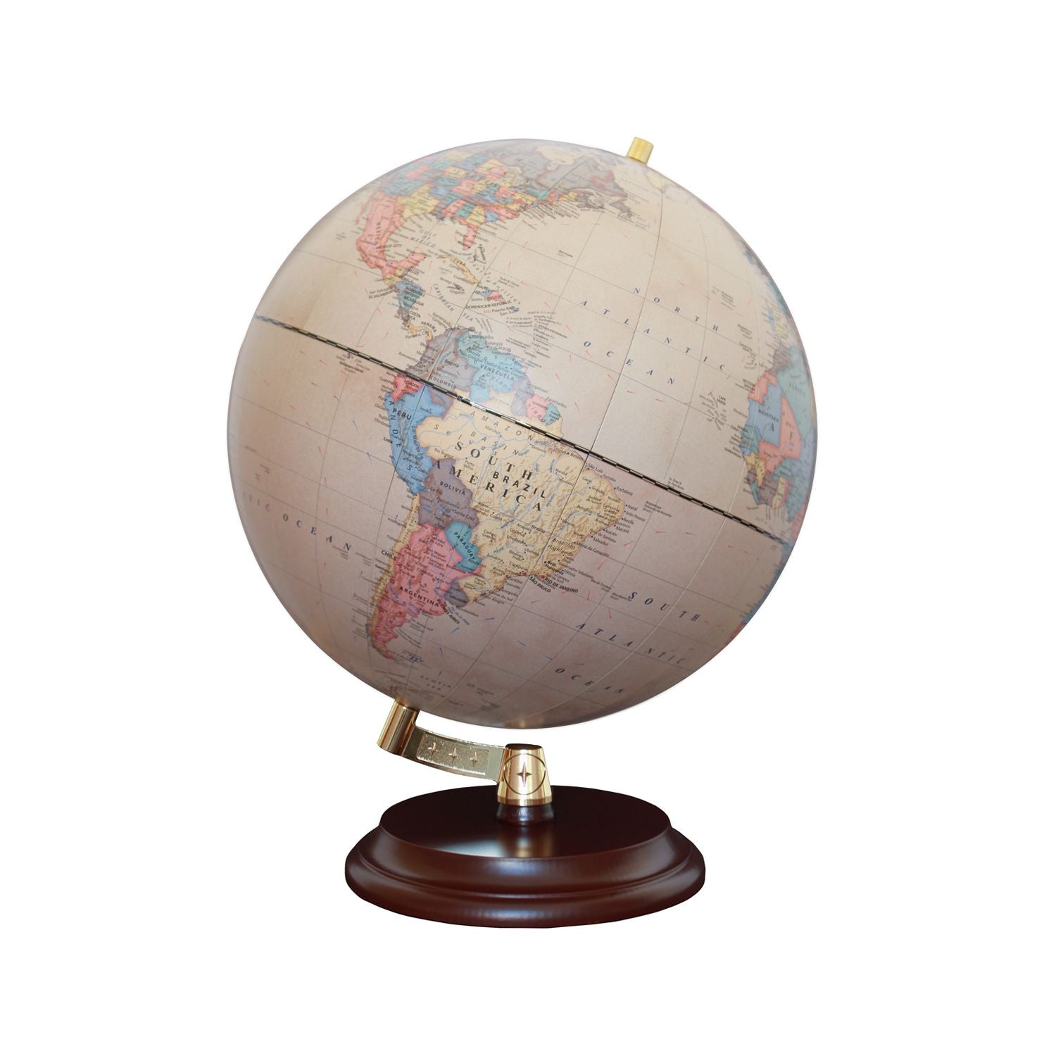 Magellan Vasa Globus 32 cm ohne Meridian mit Holzfuß, Studioansicht